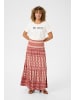 Cream Freizeitrock CRTIAH A-shape in Ethnic Geometric Pale