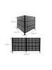 relaxdays Mülltonnenverkleidung "Square" in Schwarz - (B)240 x (H)120 x (T)4 cm