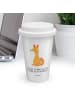 Mr. & Mrs. Panda ToGo Kaffeebecher Einhorn Fuchs mit Spruch in Weiß