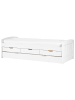 Beliani Tagesbett PETIVILLE in Weiß - (W) 99 x (H) 63 x (L) 206 cm