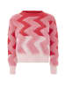 Swirly Damen Strickpullover in Pink Mehrfarbig