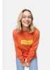 smiler. Sweatshirtpullover dude. in orange