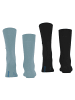 Burlington Socken 2er Pack in Schwarz/Hellblau