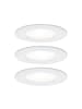 paulmann LED Einbaustrahler Set Nova 3er rund, starr, dimmbar in Weiß matt- Ø: 78mm