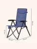 SONGMICS 2er-Set: Campingstuhl in Blau - (B)60 x (H)110 x (T)70 cm