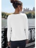 Vivance by Lascana V-Ausschnitt-Pullover in weiß-schwarz