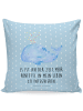 Mr. & Mrs. Panda Sofakissen Wal Konfetti mit Spruch in Blau Pastell