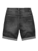 EGOMAXX Bermuda Jeans Shorts mit Kordelzug und Umschlag in Schwarz