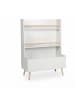 relaxdays Kinderregal in Weiß/ Natur - (B) 68 x (H) 94 x (T) 32 cm