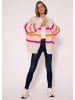 SASSYCLASSY Oversize Strick-Cardigan in Offwhite, Pink