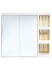 Beliani Bad-Spiegelschrank NUBES in Weiß/Braun - (W) 80 x (H) 70 x (L) 21 cm