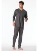 Schiesser Pyjama lang für Herren in anthrazit