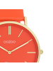 Oozoo Analog-Armbanduhr Oozoo Vintage Series rot, orange groß (ca. 40mm)