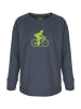 elkline Sweatshirt Two Wheels in bluemelange