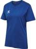 Hummel T-Shirt "Hmlauthentic Co T-Shirt S/S Woman" in Blau