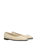 Jimmy Choo Beige Leder Ballerina Flache Schuhe