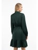 usha BLACK LABEL Damen Langarmkleid in Dunkelgrün
