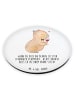 Mr. & Mrs. Panda Rund Magnet Capybara Wein mit Spruch in Weiß