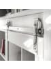 Furn.Design Vitrine weiß Hochglanz 133 x 201 cm, Vitrinenschrank mit Soft-Close