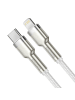 Wisam Schnellladekabel Metalldatenkabel USB-C kompatibel mit iPhone 20W 2m weiß