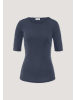 Hessnatur Softrib T-Shirt in graphitblau