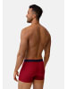 DANISH ENDURANCE Boxershorts Bamboo Trunks w/ fly in black_red_red_blue