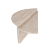 CALICOSY 2er-Set Tischs  in Travertin - (W) 90  x (H) 35  x (L) 90  cm