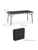 relaxdays Gartentisch in Grau - (B)166 x (H)76 x (T)78 cm