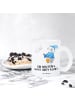 Mr. & Mrs. Panda Kaffeepott Panda Zauberer mit Spruch in Transparent