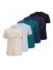 JACK & JONES PLUS 5er-Pack T-shirt in Atlantic Deep