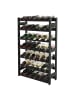 relaxdays Weinregal in Schwarz - (B)63 x (H)102 x (T)25 cm