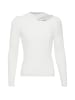 Swirly Damen Strickpullover in Wollweiss