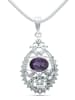 mantraroma 925er Silber - Ketten (L) 20 x (B) 39 mm mit Amethyst facettiert