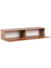 Beliani TV-Schrank GLADSTONE in Rot/Braun - (W) 140 x (H) 30 x (L) 32 cm