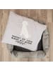 Mr. & Mrs. Panda Hundebett Labrador Moment mit Spruch in Grau Pastell
