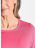 GOLDNER Klassisches Merinowollshirt, Rundhals in pink