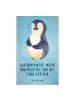Mr. & Mrs. Panda Gästehandtuch Pinguin Diät mit Spruch in Eisblau