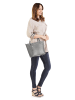 Cluty Handtasche echt Leder in grau