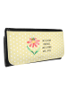 Mr. & Mrs. Panda Portemonnaie Hummel Blume mit Spruch in Gelb Pastell