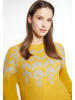 Usha Damen Strick Pullover in Curry Mehrfarbig