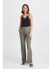 b. young BYDANTA STRAIGHT PANTS - HEAVY WOVEN Regular fit in Light Grey Melange