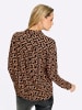 Heine Druckbluse in camel-schwarz-bedruckt