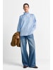 Rich & Royal Bluse in hellblau weiß