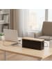 relaxdays Kabelbox in Natur/ Schwarz - (B)34 x (H)14,5 x (T)11 cm