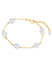 Valero Pearls Perlen-Armband aus Sterling Silber mit Süßwasser-Zuchtperle in gelbgold