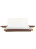Beliani Doppelbett mit LED ZEN in Braun/Weiß - (W) 308 x (H) 86 x (L) 229 cm