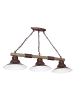 Licht-Erlebnisse Pendelleuchte (B)26 x (L)88 cm in Dunkles rötliches Braun (Burgund) Weiß Holz