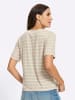 WITT WEIDEN V-Shirt in ecru-sand-gemustert