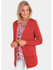 GOLDNER Kurzgröße:  Langarm Feinstrick-Cardigan in hagebutte