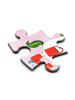 Mr. & Mrs. Panda Puzzle Einhorn Gärtner ohne Spruch in Rot Pastell